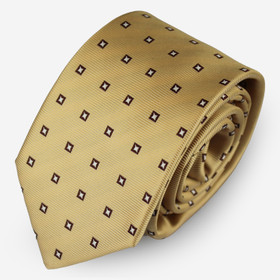 VENIZ 70mm beige neliä/tähti pilkullinen solmio