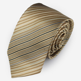 Raidallinen beige solmio 70mm