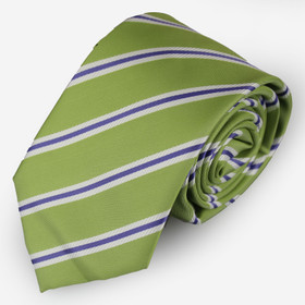 Vihreä-sininen raidallinen solmio 70mm