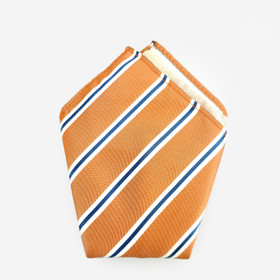 Terrakotta-sini raidallinen taskuliina