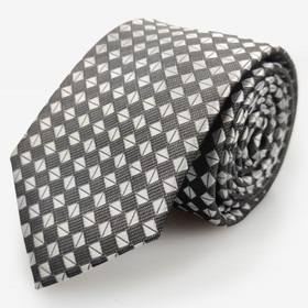 Harmaa ruudullinen solmio 70mm