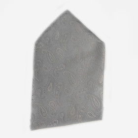 Harmaa paisleykuvioitu taskuliina