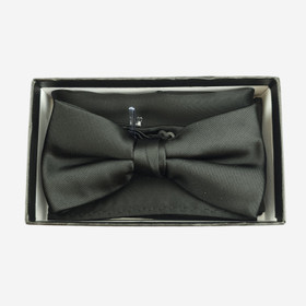 Rusetti + Taskuliina setti lahjakotelossa Musta