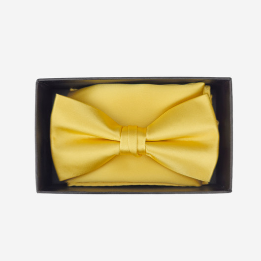 Rusetti ja taskuliina setti Keltainen