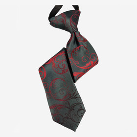 VENIZ 30cm Lasten Musta/Punainen koukerokuosi solmio