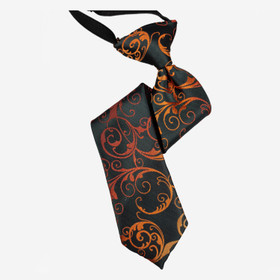 VENIZ 30cm Lasten Musta/Oranssi koukerokuosi solmio