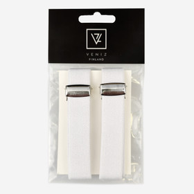 Hihanlyhentäjät- metalliklipseillä -Valkoiset