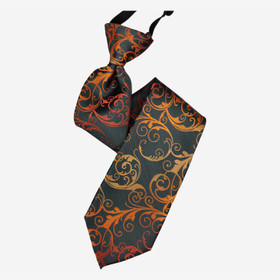 VENIZ 40cm Lasten Musta/Oranssi koukerokuosi solmio