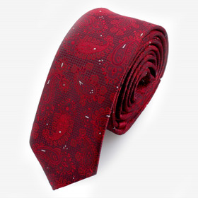 VENIZ 50mm punainen kashmir kuvioitu solmio