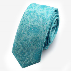 VENIZ 50mm turkoosi kashmir kuvioitu solmio