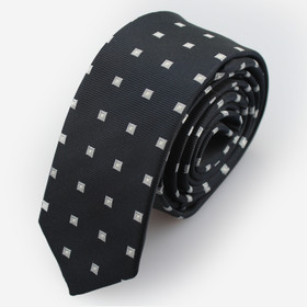 VENIZ 50mm musta tähtineliä pilkullinen solmio