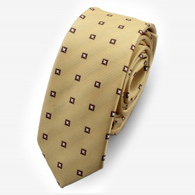 VENIZ 50mm beige tähtineliä pilkullinen solmio