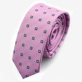 VENIZ 50mm pinkki tähtineliä pilkullinen solmio