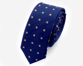 Sininen pilkullinen solmio 50mm