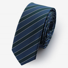 Siniharmaa raidallinen solmio 50mm