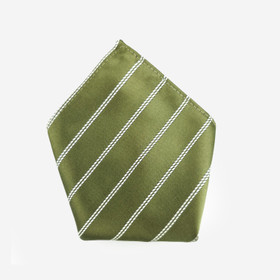 VENIZ Tummanvihreä Raidallinen taskuliina