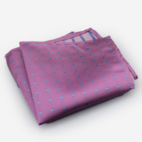 VENIZ Vaaleanpunainen Pilkullinen taskuliina