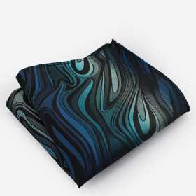 VENIZ Siniturkoosi kuviotu taskuliina