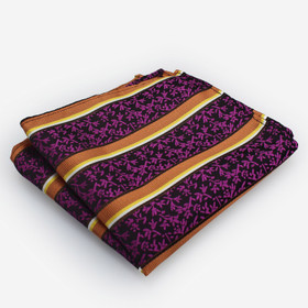 VENIZ Lila oransii kuvioitu raidallinen taskuliina