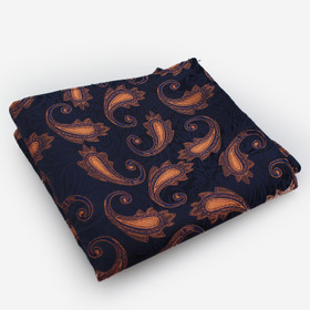 VENIZ Oranssi/Tummansininen paisleykuvioitu taskuliina