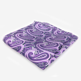 VENIZ Lila Paisleykuvioitu taskuliina