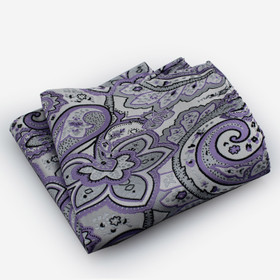 VENIZ Valkovioletti kuvioitu taskuliina