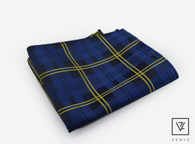 VENIZ Sinikeltainen ruudullinen taskuliina