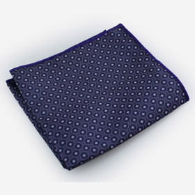 VENIZ Sinivioletti Pilkkukuvioitu taskuliina