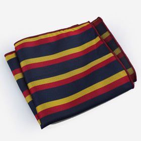 VENIZ Musta/kelta/punainen raidallinen taskuliina