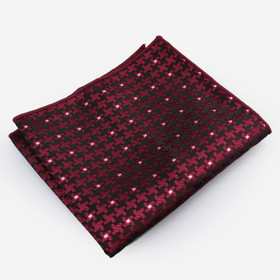 VENIZ Punainen ristikkopunottu taskuliina