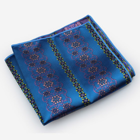 VENIZ Sininen kukkaraita taskuiliina