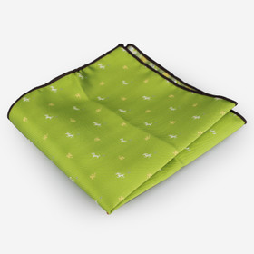 VENIZ Kirkkaanvihreä pilkullinen taskuliina