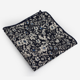 VENIZ Mustavalkoinen niittykukka taskuliina