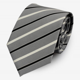 VENIZ 90mm Harmaa Raita solmio