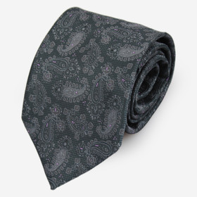 VENIZ 90mm harmaa kashmir kuvioitu solmio