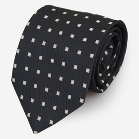 VENIZ 90mm musta pilkullinen solmio