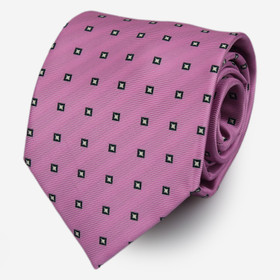 VENIZ 90mm pinkki pilkullinen solmio