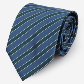 Siniharmaa raidallinen solmio 90mm