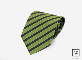 VENIZ 90mm vihreä raidallinen solmio