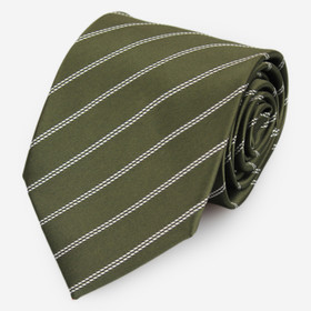 VENIZ 90mm oliivinvihreä raidallinen solmio