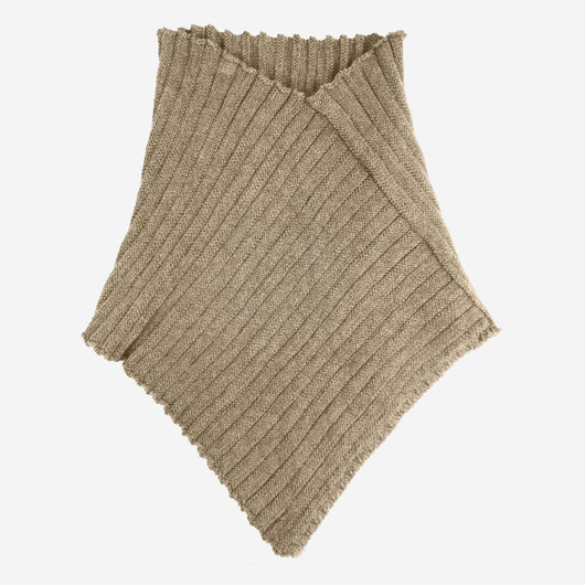 Neulottu kolmiokauluri -Beige