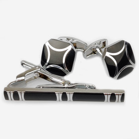 VENIZ Mustahopeat tähdelliset kalvoisnnapit+solmioneula