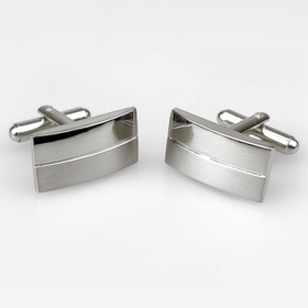 VENIZ Hopeat kanttiset kohoraidalliset kalvosinnapit