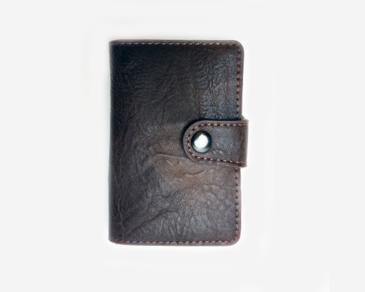Popup korttikotelo RFID -Ruskea