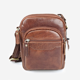 Nahka Olkalaukku -Ruskea