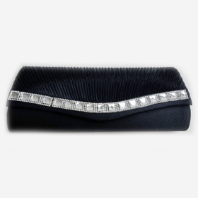 Juhlalaukku strassi reunalla -musta