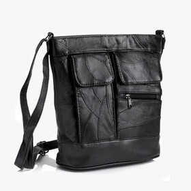 naisten nahkalaukku -musta