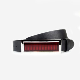 Nahkavyö 40mm led solki -Musta