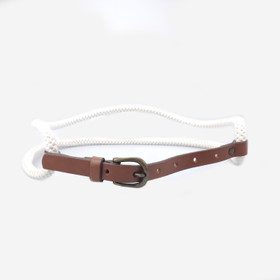 Nahka-naruvyö -beige