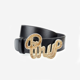 Laattavyö 40mm pin up -Musta